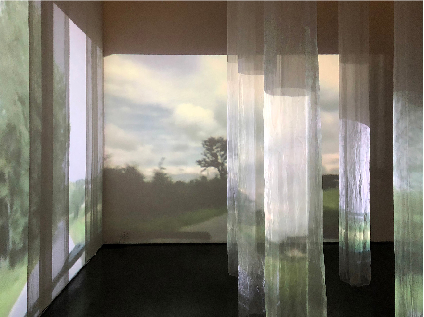 installation view with video